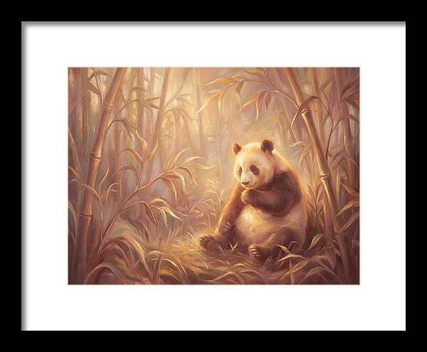 Gentle Panda In Bamboo Grove