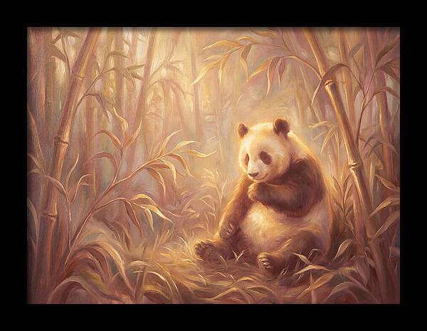 Gentle Panda In Bamboo Grove