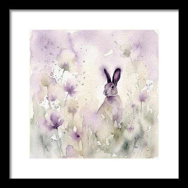 Gentle Rabbit Among Blossoms