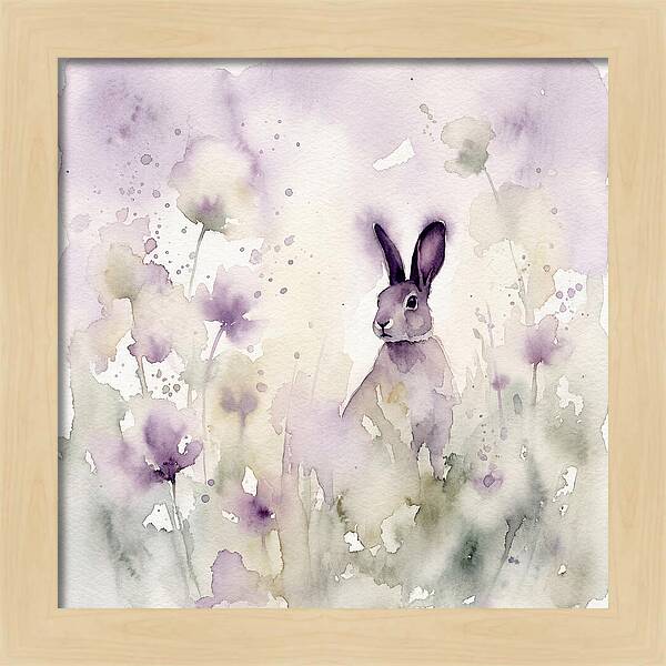 Gentle Rabbit Among Blossoms