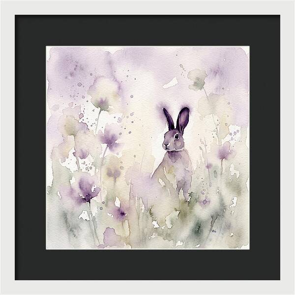 Gentle Rabbit Among Blossoms