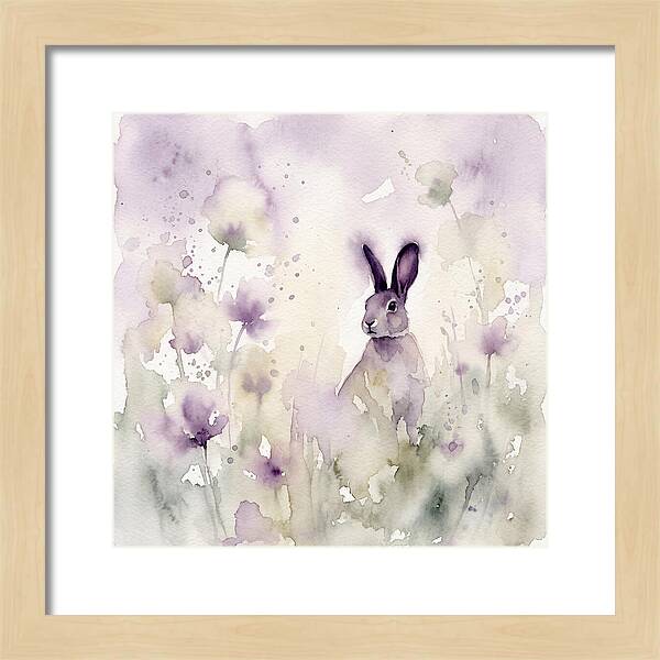 Gentle Rabbit Among Blossoms