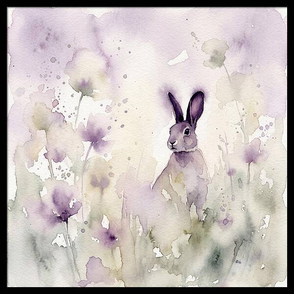Gentle Rabbit Among Blossoms