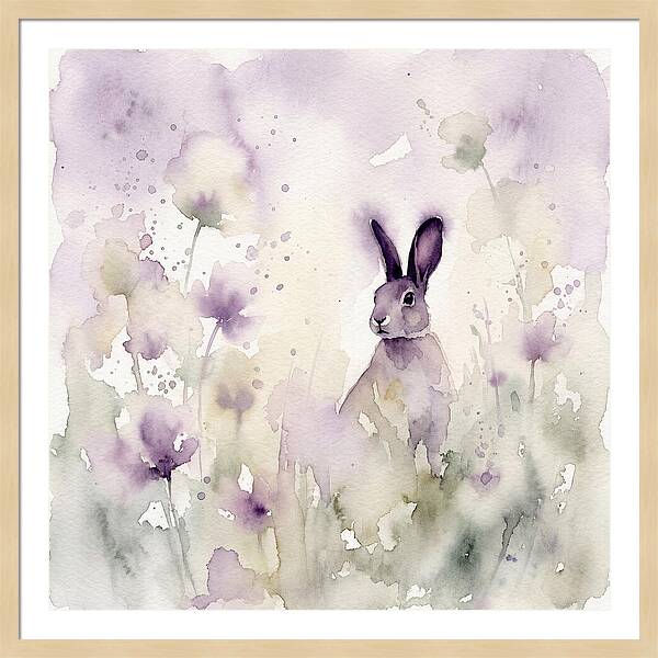 Gentle Rabbit Among Blossoms