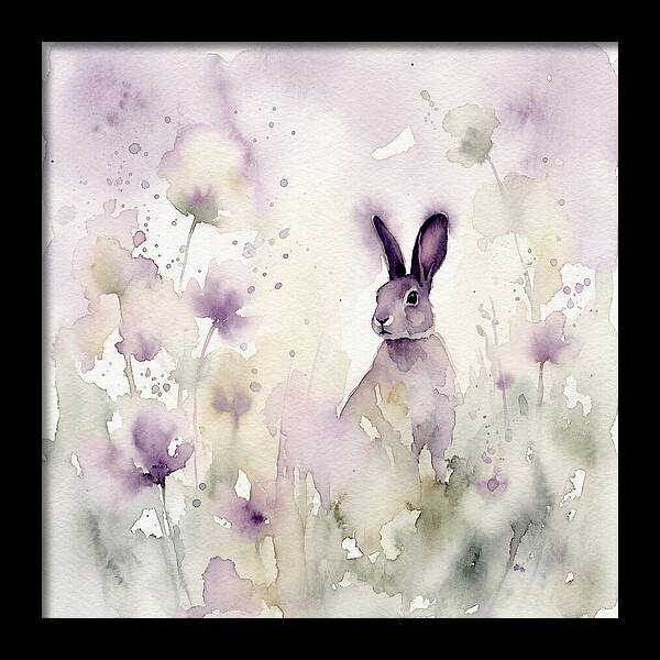 Gentle Rabbit Among Blossoms