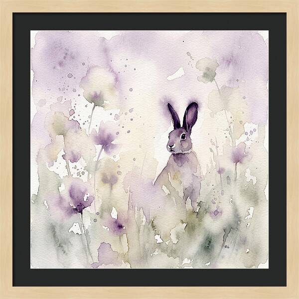 Gentle Rabbit Among Blossoms