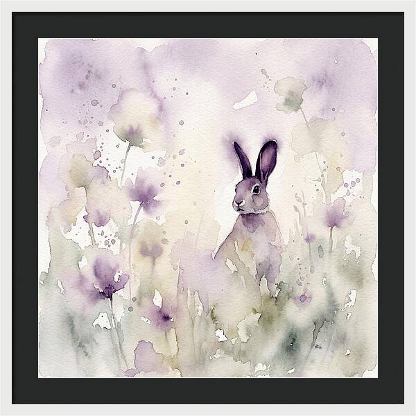 Gentle Rabbit Among Blossoms