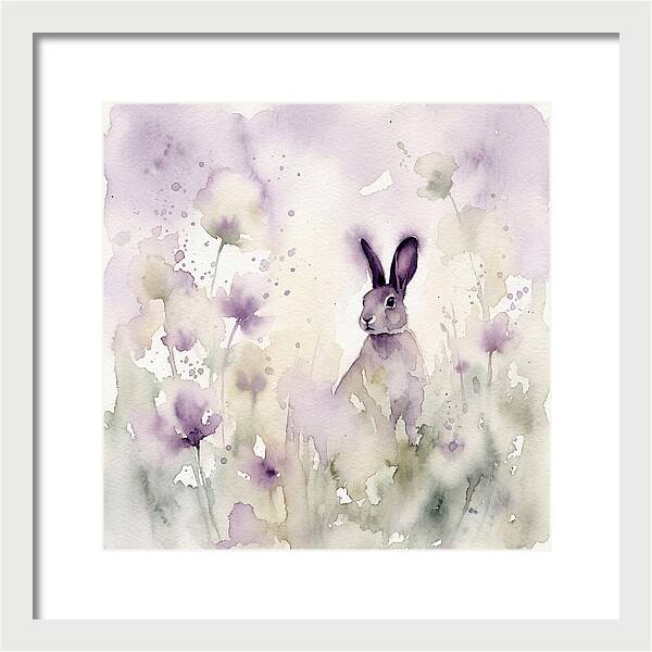 Gentle Rabbit Among Blossoms