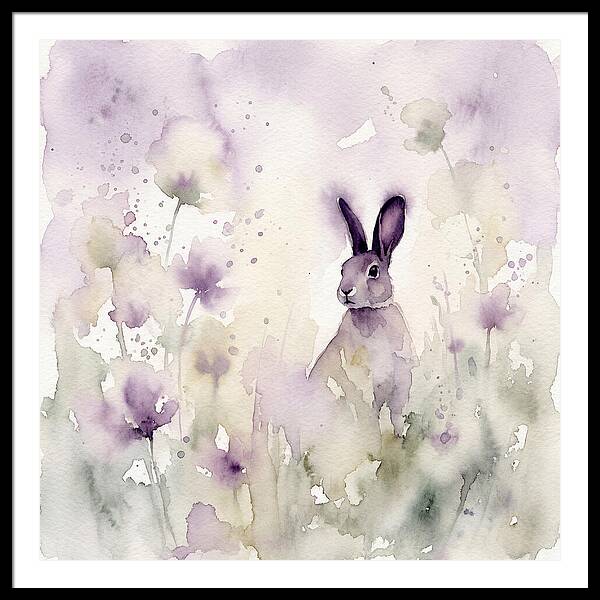 Gentle Rabbit Among Blossoms
