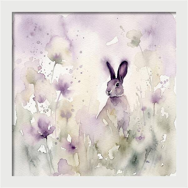 Gentle Rabbit Among Blossoms