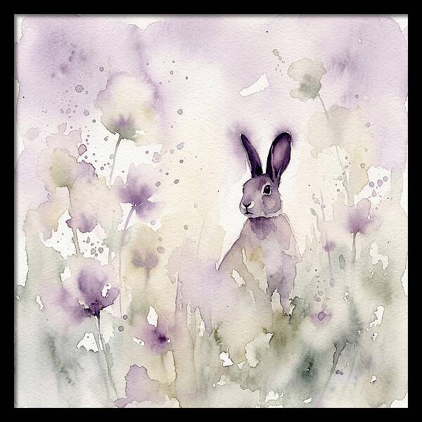 Gentle Rabbit Among Blossoms