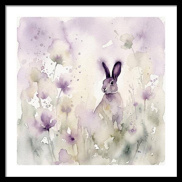 Gentle Rabbit Among Blossoms