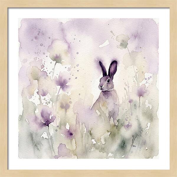 Gentle Rabbit Among Blossoms