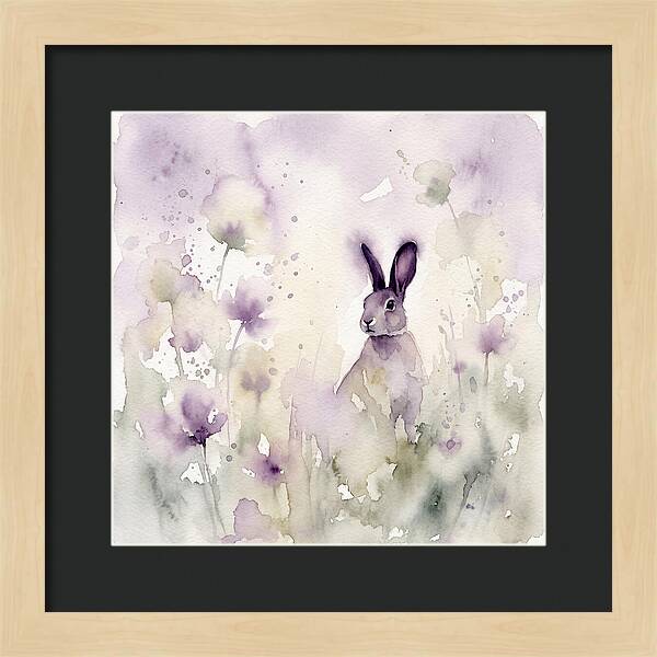 Gentle Rabbit Among Blossoms