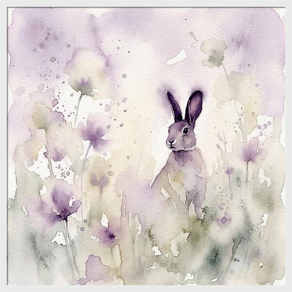 Gentle Rabbit Among Blossoms