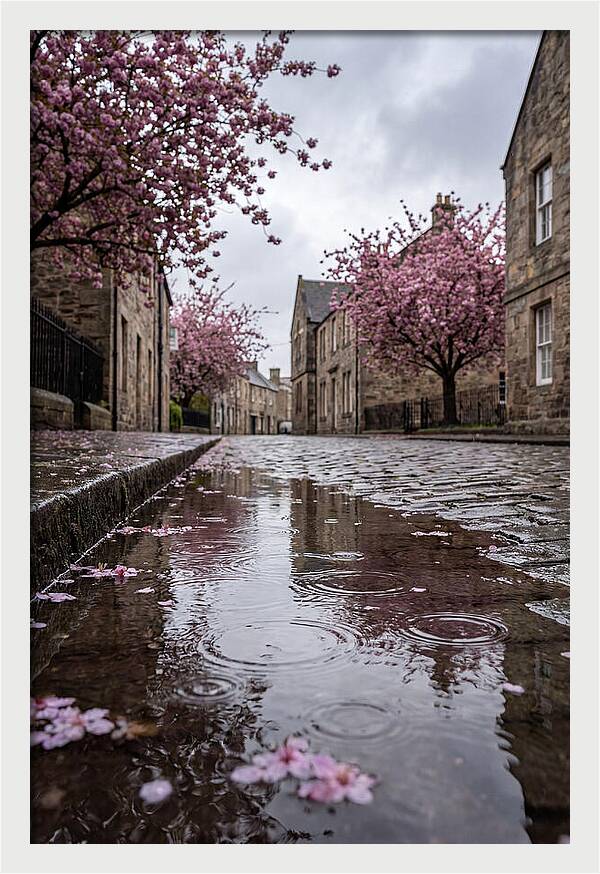 Gentle Rain Over Blossoms