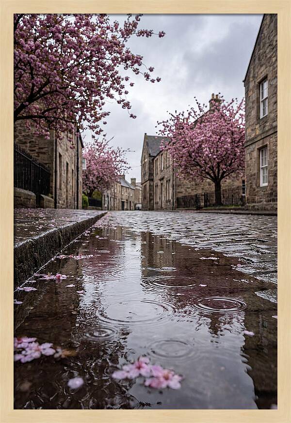 Gentle Rain Over Blossoms