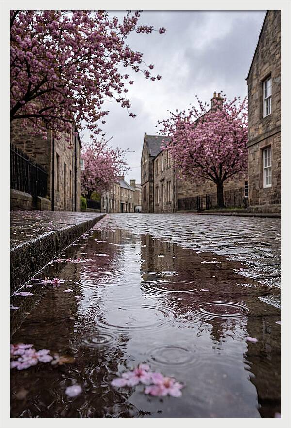 Gentle Rain Over Blossoms