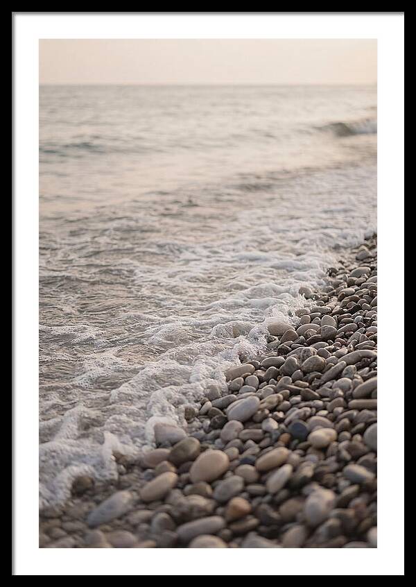 Gentle Waves Lapping On Pebble Beach