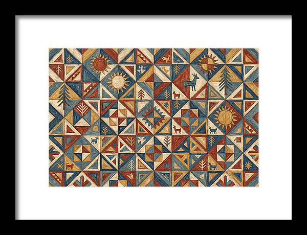 Geometric Folk Pattern Harmony