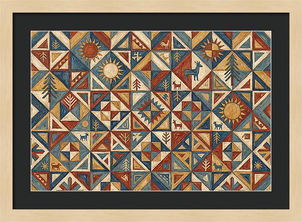 Geometric Folk Pattern Harmony