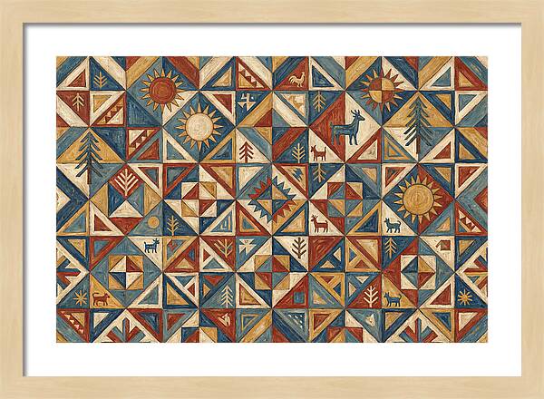 Geometric Folk Pattern Harmony