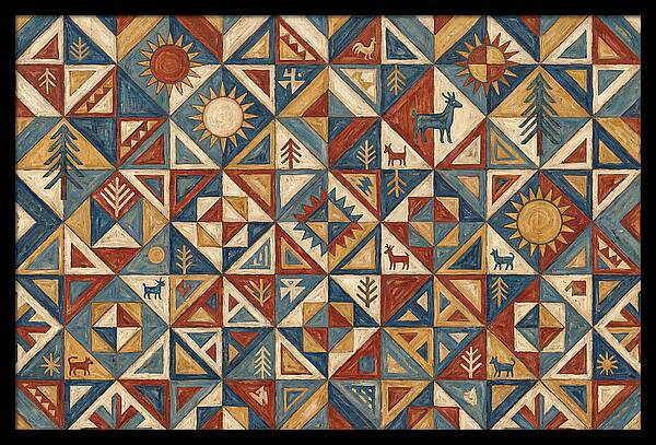 Geometric Folk Pattern Harmony