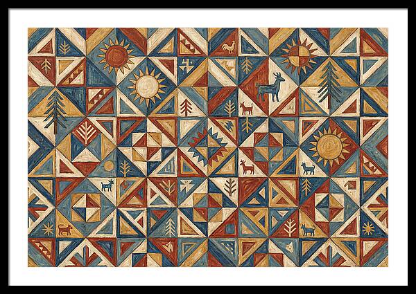 Geometric Folk Pattern Harmony