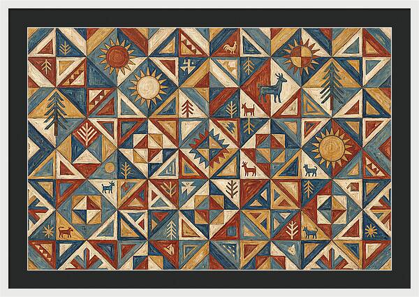 Geometric Folk Pattern Harmony