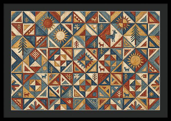 Geometric Folk Pattern Harmony