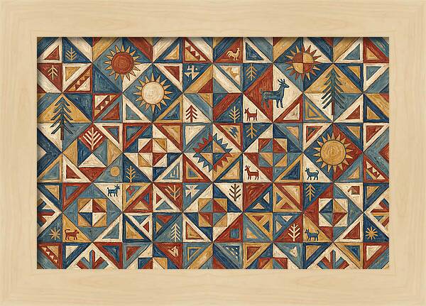 Geometric Folk Pattern Harmony