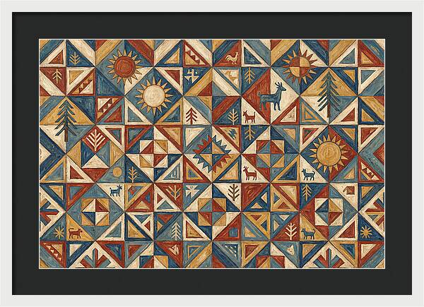 Geometric Folk Pattern Harmony