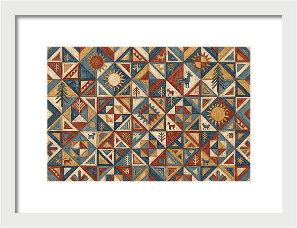 Geometric Folk Pattern Harmony