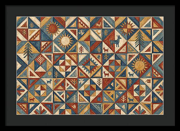 Geometric Folk Pattern Harmony