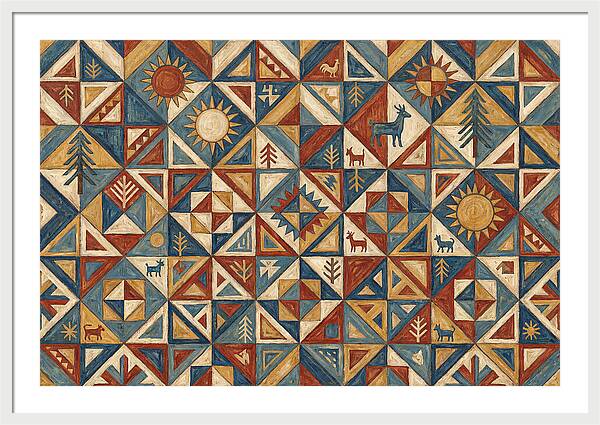 Geometric Folk Pattern Harmony