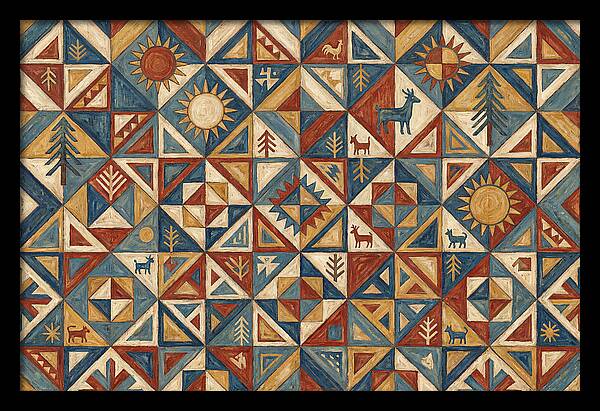 Geometric Folk Pattern Harmony
