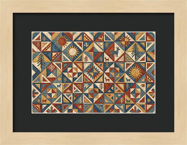 Geometric Folk Pattern Harmony