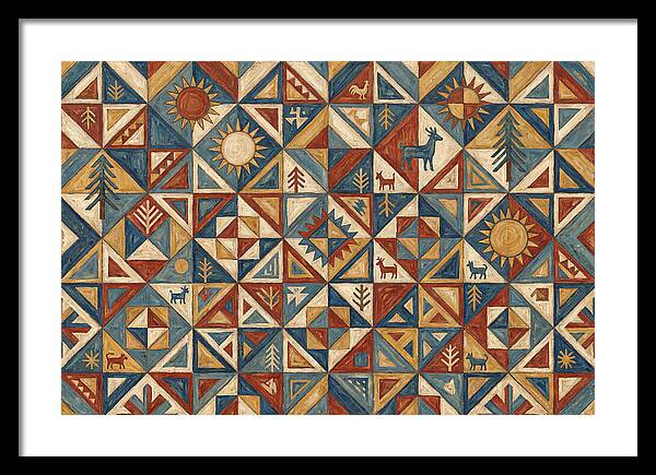 Geometric Folk Pattern Harmony