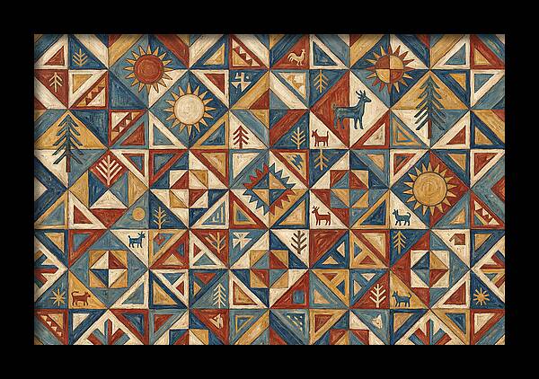 Geometric Folk Pattern Harmony