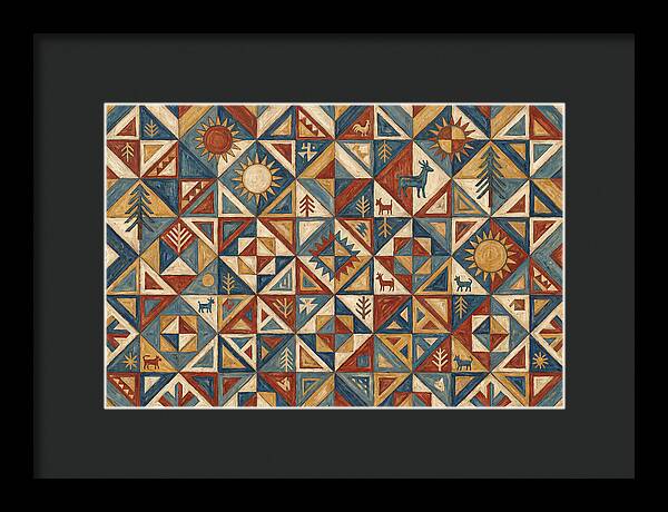Geometric Folk Pattern Harmony