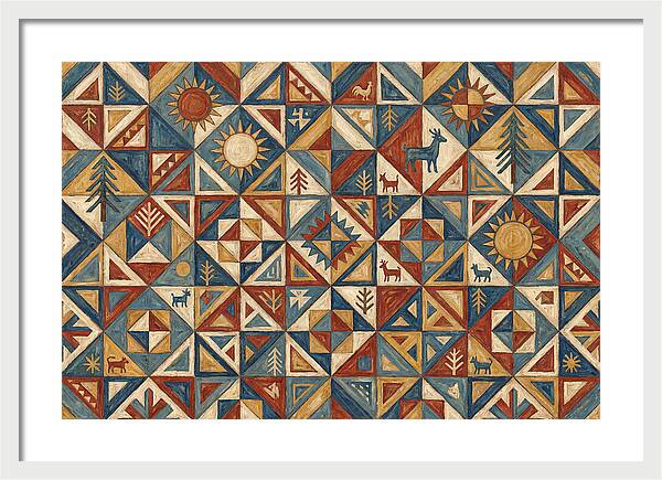 Geometric Folk Pattern Harmony