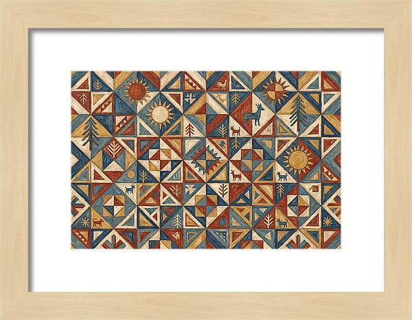 Geometric Folk Pattern Harmony