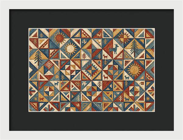 Geometric Folk Pattern Harmony