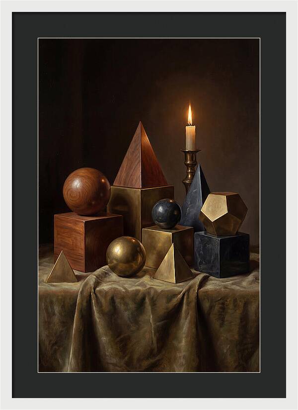 Geometric Shapes And Candlelight