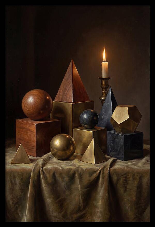 Geometric Shapes And Candlelight