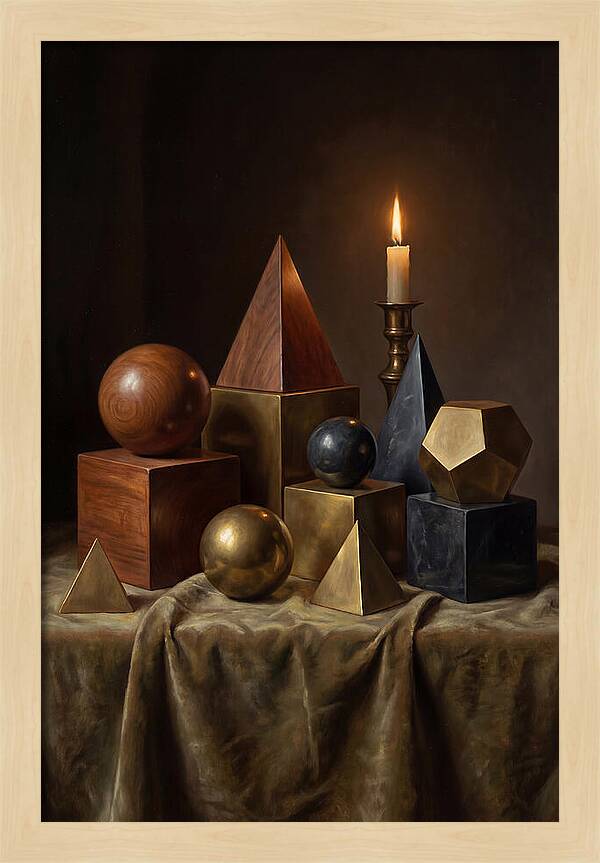 Geometric Shapes And Candlelight