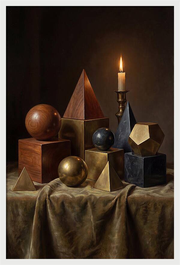 Geometric Shapes And Candlelight