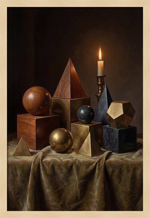 Geometric Shapes And Candlelight
