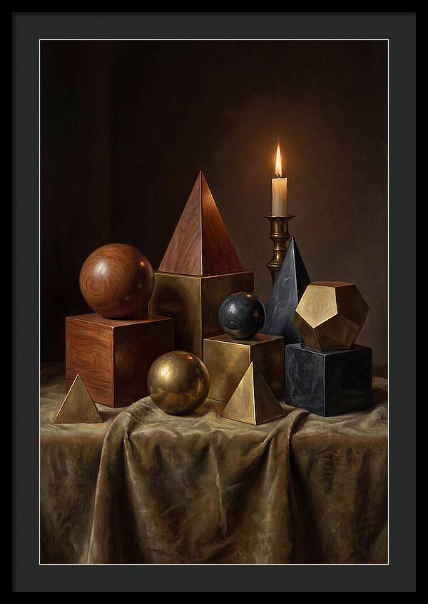 Geometric Shapes And Candlelight