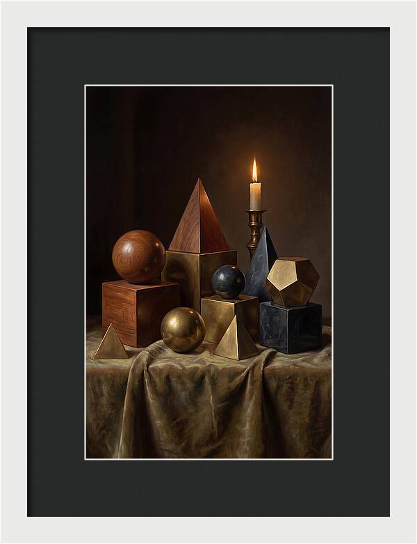 Geometric Shapes And Candlelight